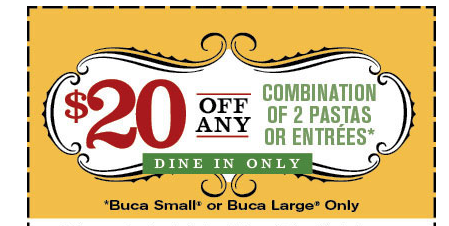 BUCA-Coupons