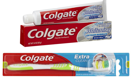 Colgate 2 in 1 toothpaste & mouthwash whitening