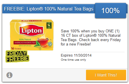 savingstar-friday-freebie-tea